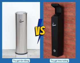 Điểm khác biệt giữa cây gạt tàn gắn tường và trụ gạt tàn đứng