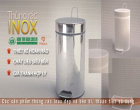 Giảm giá 50% khi mua thùng rác inox đạp chân