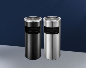 Giới thiệu mẫu thùng rác inox có gạt tàn sang trọng