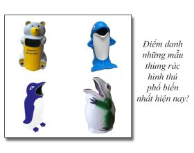 Điểm danh những mẫu thùng rác hình thú phổ biến nhất hiện nay
