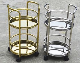 Nên mua xe đẩy rượu inox mạ vàng hay thông thường (màu trắng bạc)?