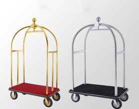 Nên mua xe đẩy hành lý Inox trắng hay mạ vàng?