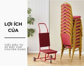 Vì sao nhà hàng, trung tâm tiệc cưới nên đầu tư xe đẩy ghế chuyên dụng?