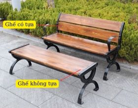 So sánh ghế công viên có tựa và không tựa: Loại nào tiện hơn khi dùng?