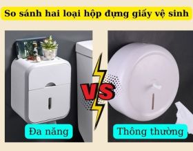 So sánh hộp để giấy vệ sinh đa năng và hộp đựng thông thường