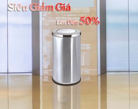 Giảm giá 50% khi mua thùng rác inox nắp lật