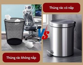 Trang bị thùng rác gia đình: Chọn thùng rác có nắp hay không nắp?