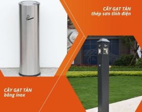 So sánh trụ gạt tàn công cộng inox và thép sơn tĩnh điện: Nên chọn loại nào?