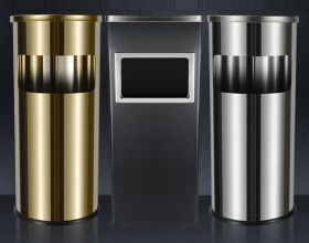 Vì sao khu vực tiền sảnh lại thường dùng thùng rác inox?