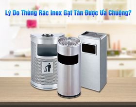 Lý do thùng rác inox gạt tàn được ưa chuộng?