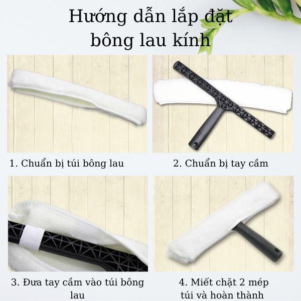 Các bước lắp đặt bộ bông lau kính