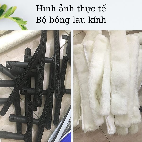 Hình ảnh thực tế của bộ bông chà kính chuyên dụng
