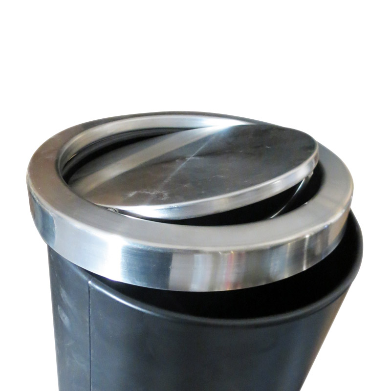 Thùng rác inox tròn nắp lật - hình 5