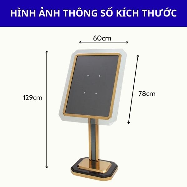 Bảng chào đón sự kiện inox mặt kính - hình 4