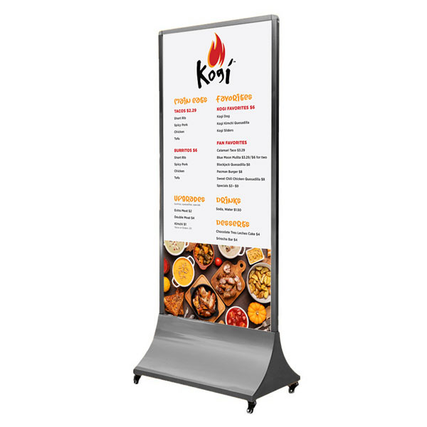 Bảng Standee di động inox ghi đen - hình 5