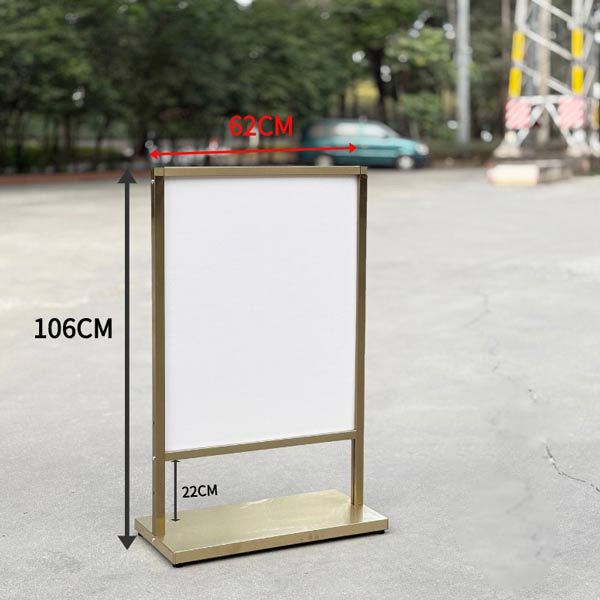 Bảng Standee khung inox vàng - hình 4