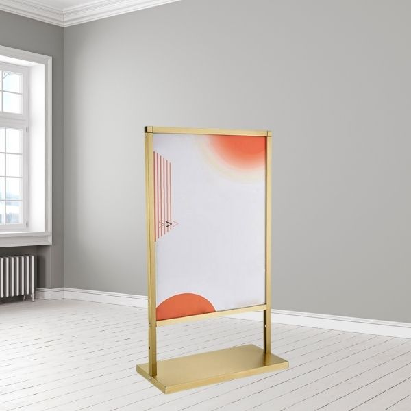Bảng Standee khung inox vàng - hình 3