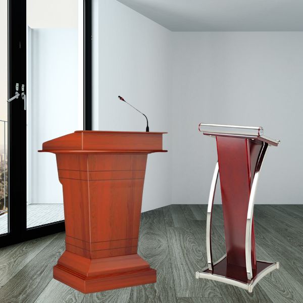 Bục phát biểu đơn giản bằng gỗ MDF - hình 5