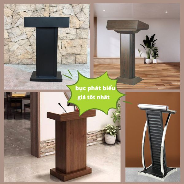 Bục phát biểu gỗ đơn giản - hình 5
