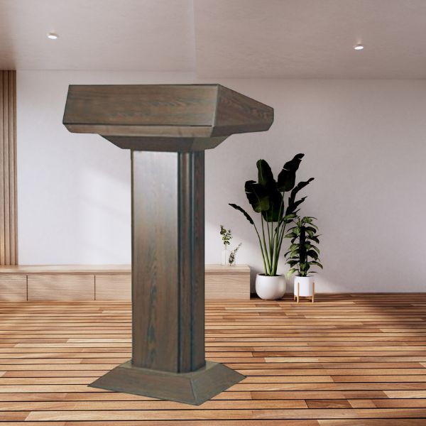 Bục phát biểu gỗ đơn giản - hình 2