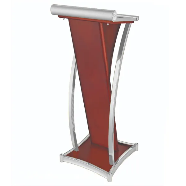 Bục phát biểu thép sơn tĩnh điện viền inox - hình 3