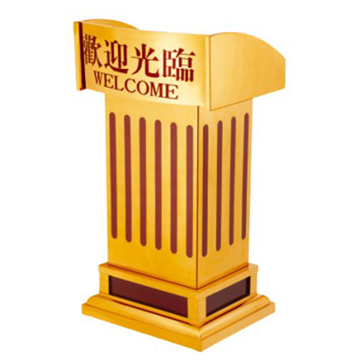 Bục phát biểu inox mạ vàng - hình 2