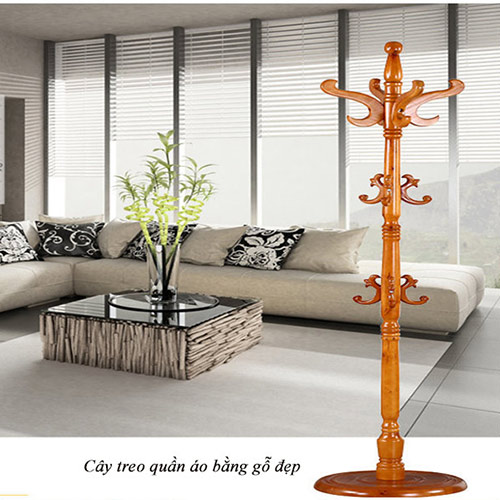 Cây treo quần áo bằng gỗ cao cấp - hình 3