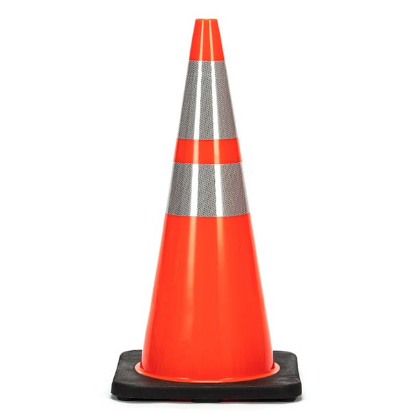 Cọc tiêu chóp nón đế đen - hình 5