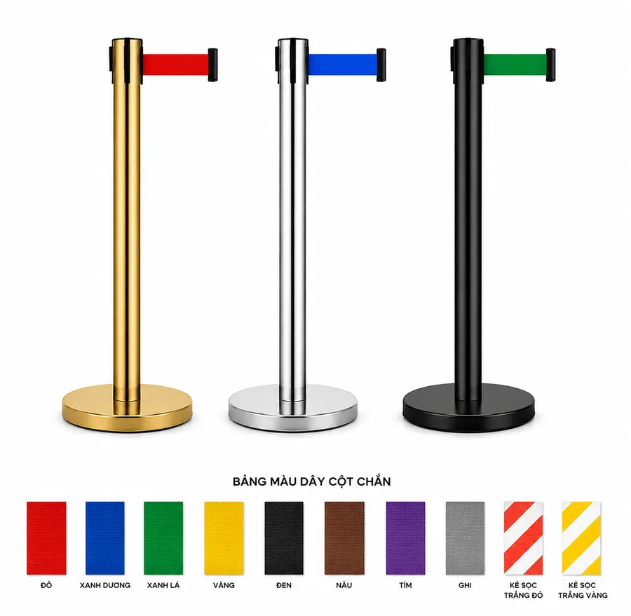 Cột chắn inox dây kéo 2m Paloca - hình 5