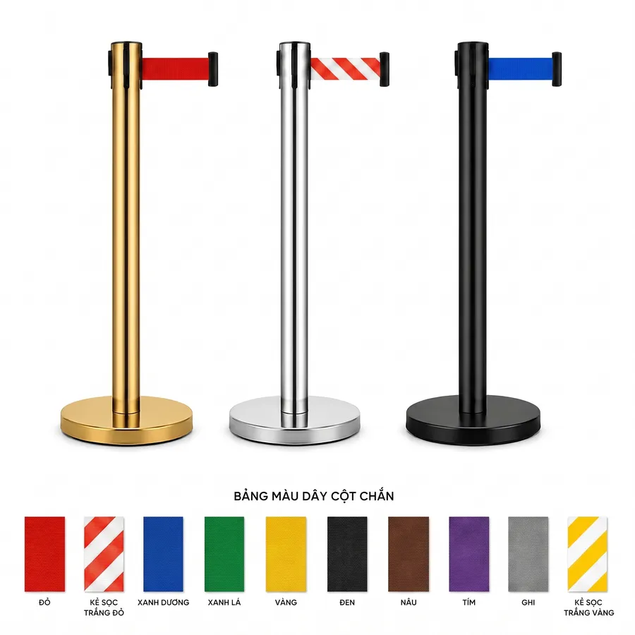 Cột chắn inox dây kéo 3m Paloca - hình 5