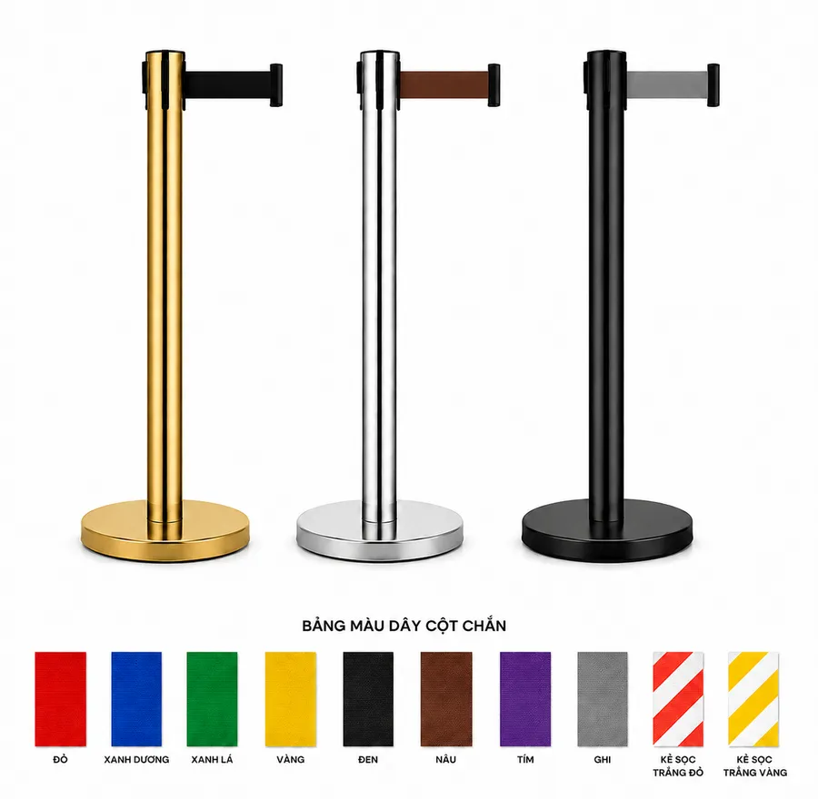 Cột chắn inox dây kéo 5m Paloca - hình 6