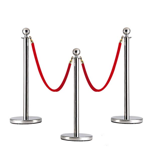 Cột chắn inox dây nhung trùng - hình 5