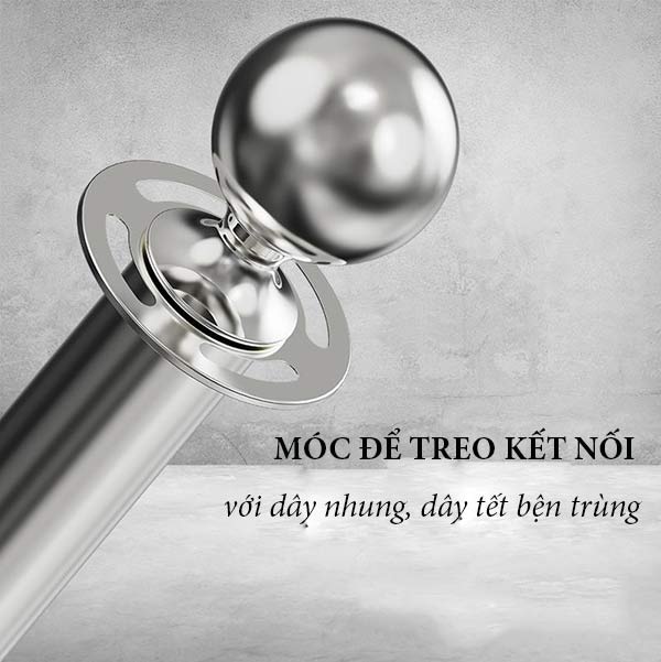 Cột chắn inox dây trùng - hình 5