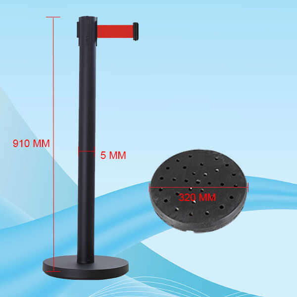 Cột chắn inox đen dây căng - hình 3