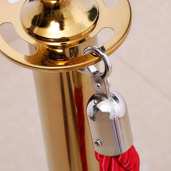 Cột chắn inox mạ vàng dây trùng - hình 3