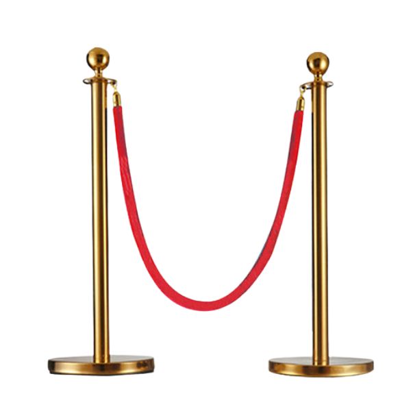 Cột chắn inox mạ vàng dây trùng - hình 6
