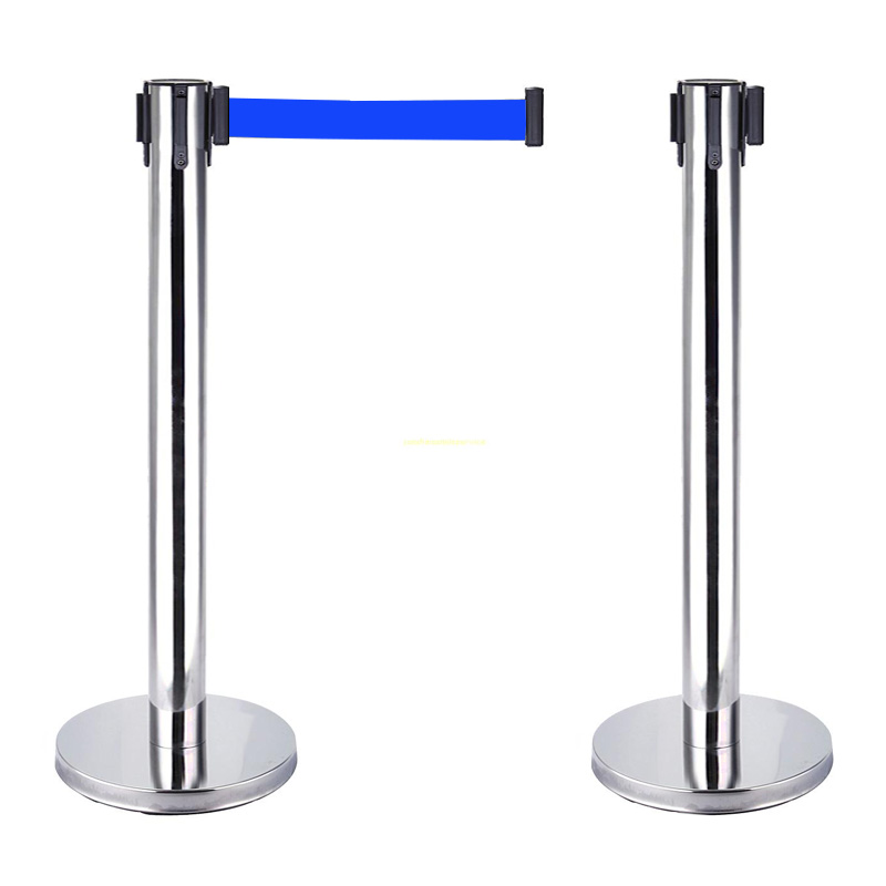 Cột chắn inox trắng dây xanh 5m - hình 2