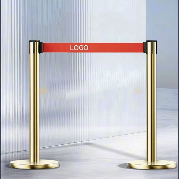 Cột chắn inox vàng dây căng - hình 3