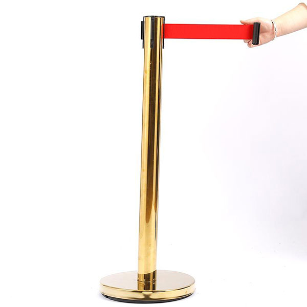 Cột chắn inox vàng dây căng - hình 4