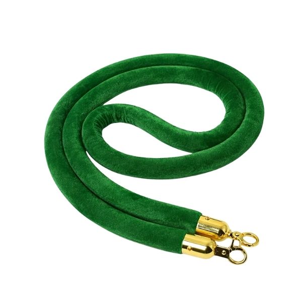 Dây nhung xanh lá của cột chắn inox - hình 2
