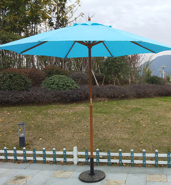 Dù đứng tâm tròn thân gỗ - hình 2