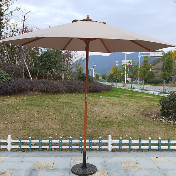 Dù đứng tâm tròn thân gỗ - hình 3