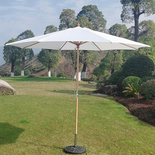 Dù đứng tâm tròn thân gỗ - hình 4