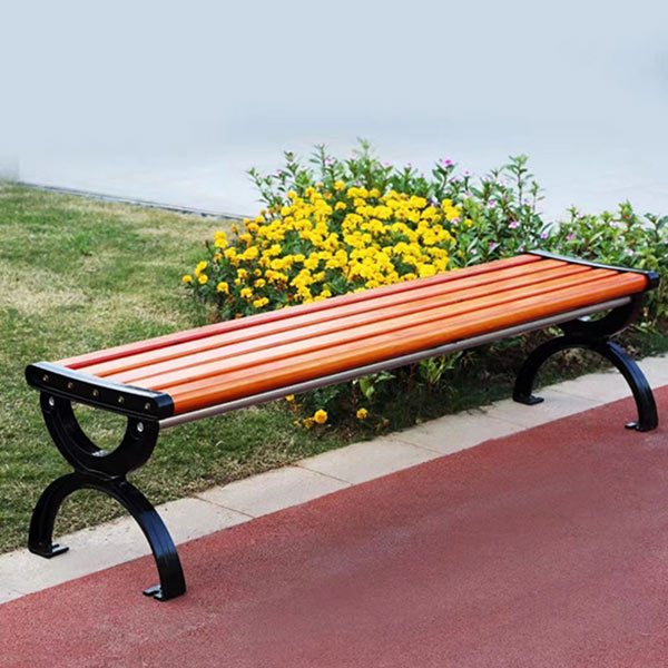 Ghế băng công viên bằng gỗ không tựa - hình 3