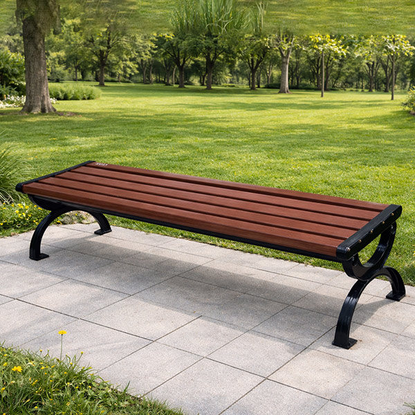 Ghế băng công viên bằng gỗ không tựa - hình 4