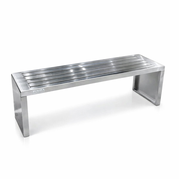 Ghế công viên không tựa bằng inox - hình 6