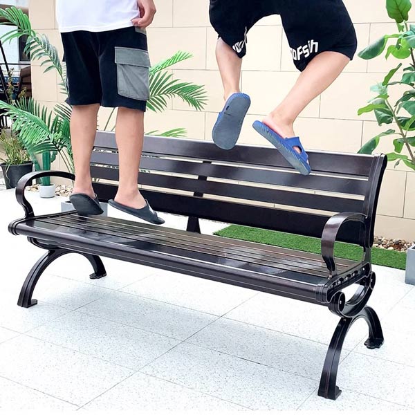Ghế dài ngoài trời nhôm đúc - hình 3