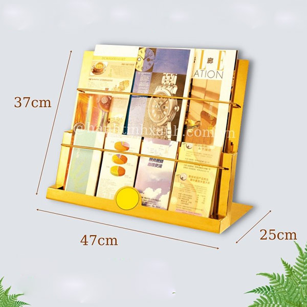 Giá để sách báo bằng inox - hình 3