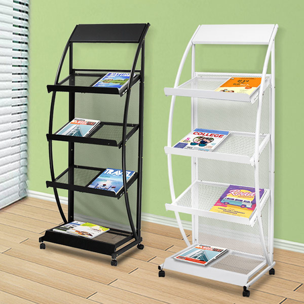 Giá để tạp chí thép sơn tĩnh điện đen - hình 5