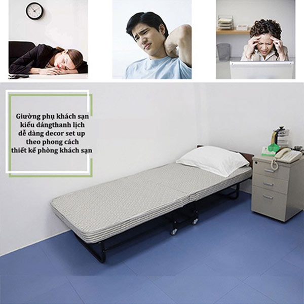 Giường extra bed khách sạn đệm mút 10cm - hình 3